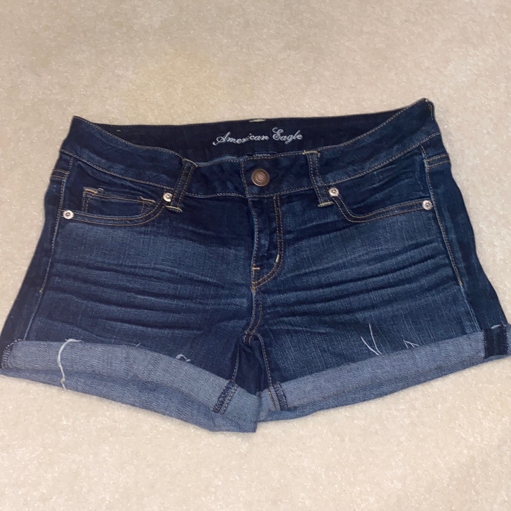 American Eagle dark jean shorts